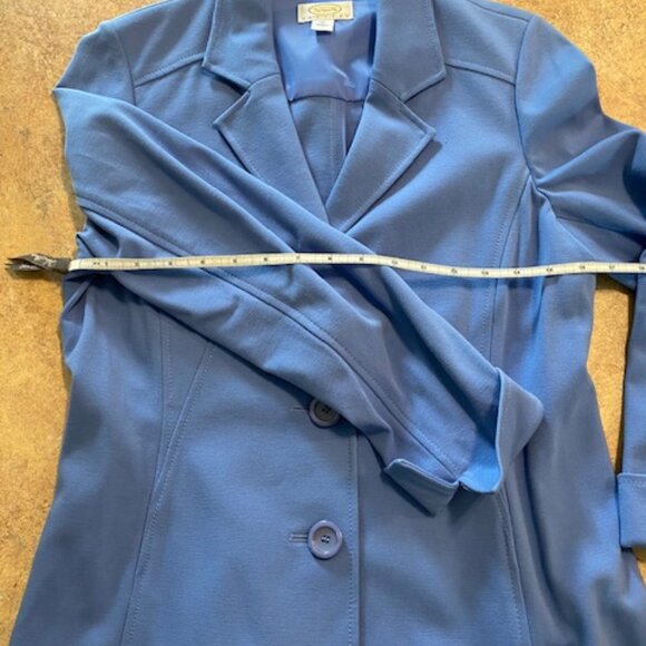 Talbots Periwinkle Blue Blazer Jacket Size 10 Petite - Picture 5 of 7